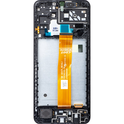 Touchscreen scherm Samsung Galaxy A04s A047, met frame, zwart, Service Pack GH82-29805A