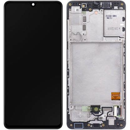 Touchscreen scherm Samsung Galaxy A41 A415, met frame, zwart, Service Pack GH82-2282860A