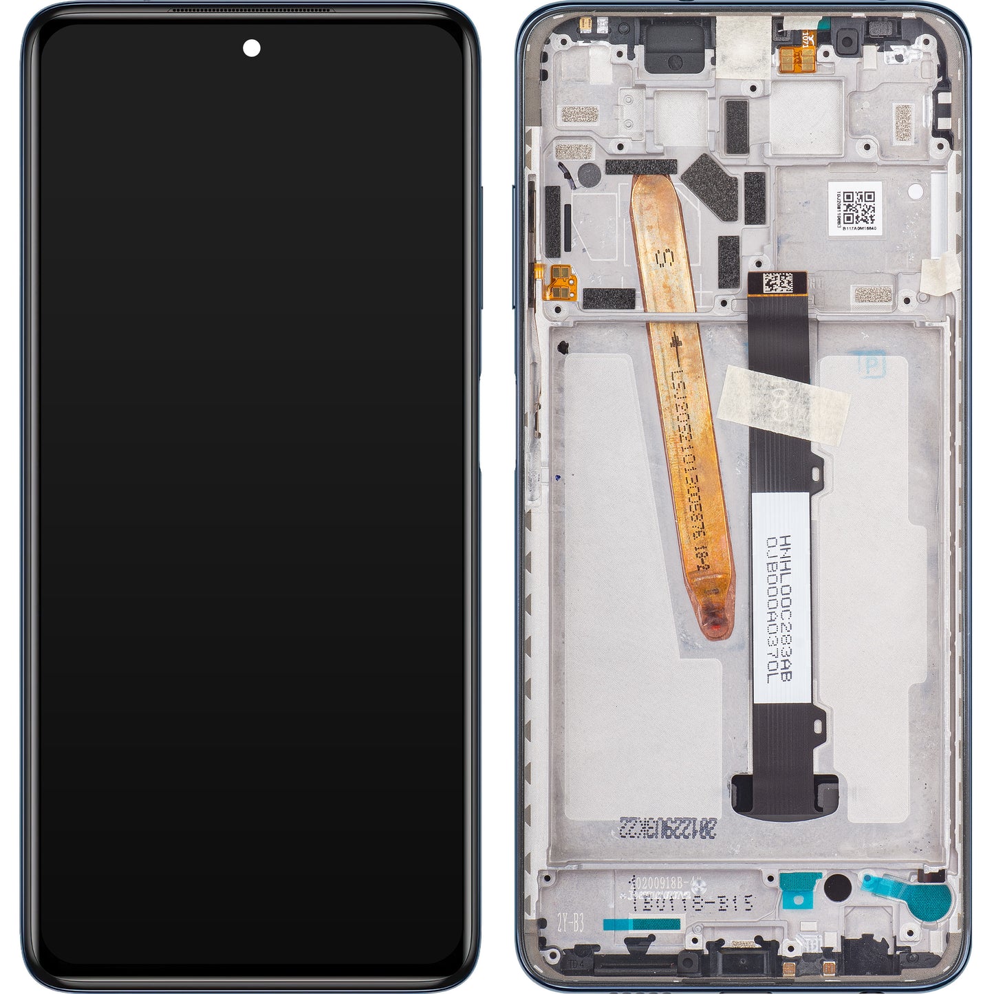 Display met Touchscreen Xiaomi Poco X3 Pro, met Frame, Zwart, Service Pack 560002J20S00