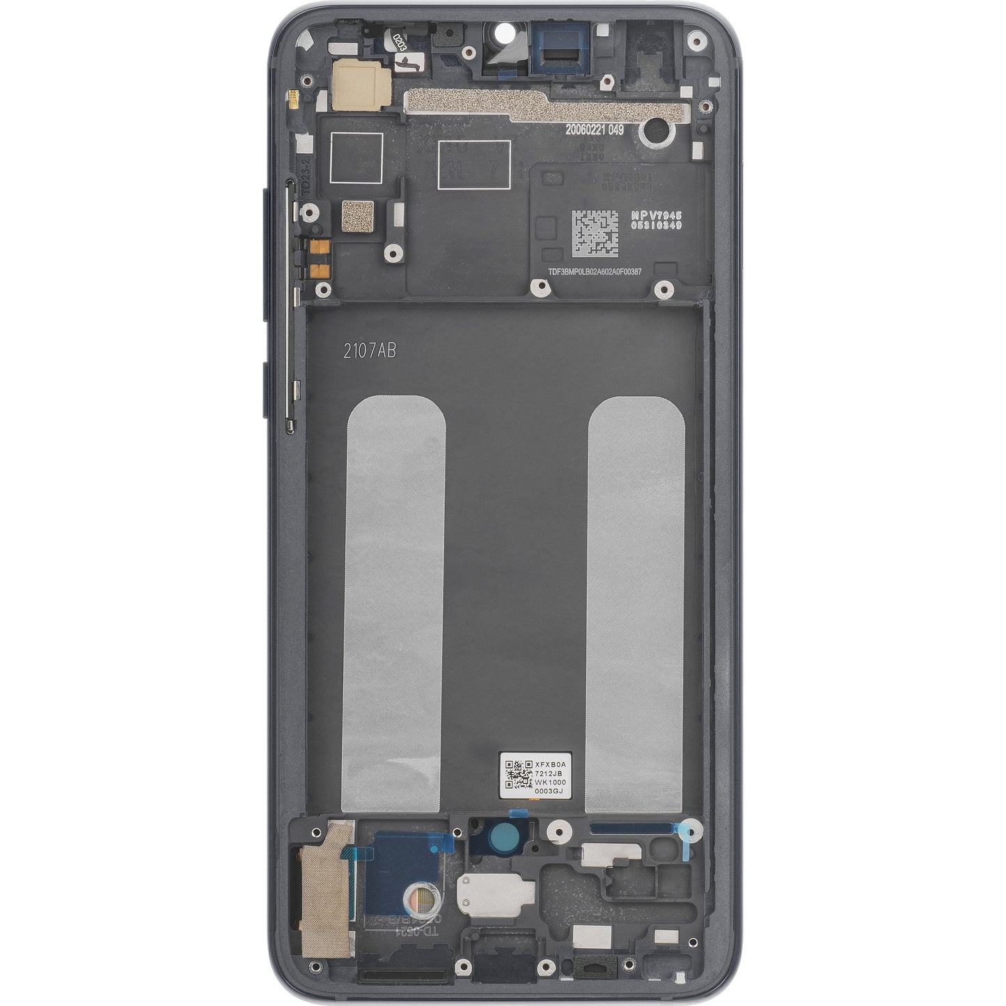 Display met Touchscreen Xiaomi Mi 9 Lite, met Frame, Grijs, Service Pack 560610118033