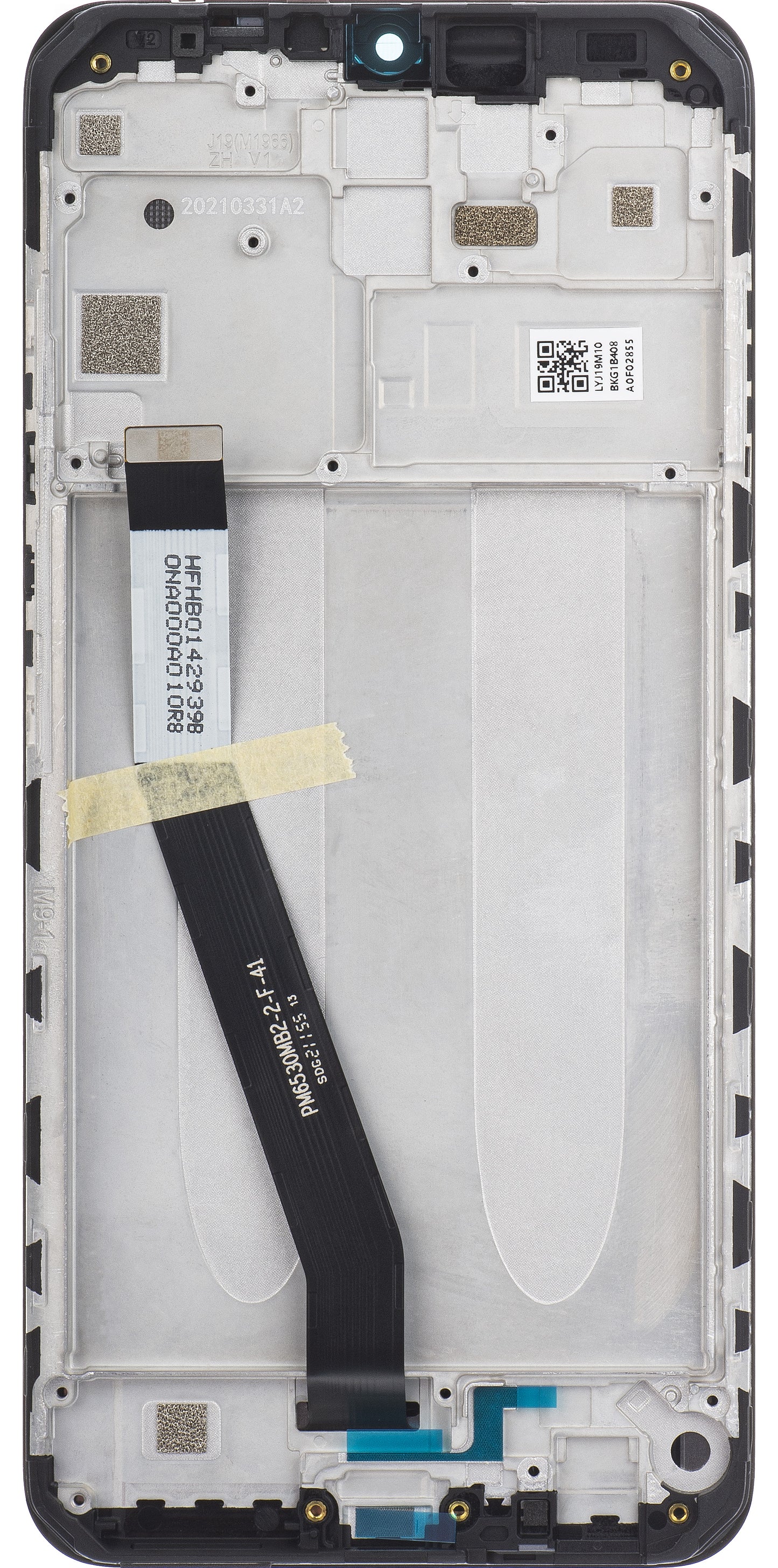 Display met Touchscreen Xiaomi Redmi 9, met Frame, Zwart, Service Pack 5600050J1900