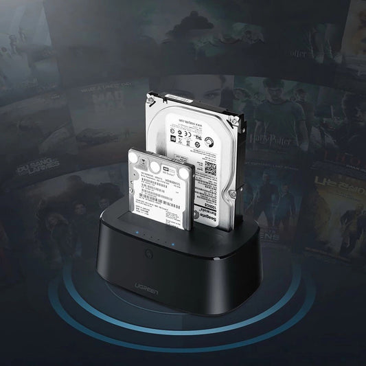 UGREEN CM198 Docking Station (50857) voor HDD / SSD SATA 2,5 inch / 3,5 inch, Zwart