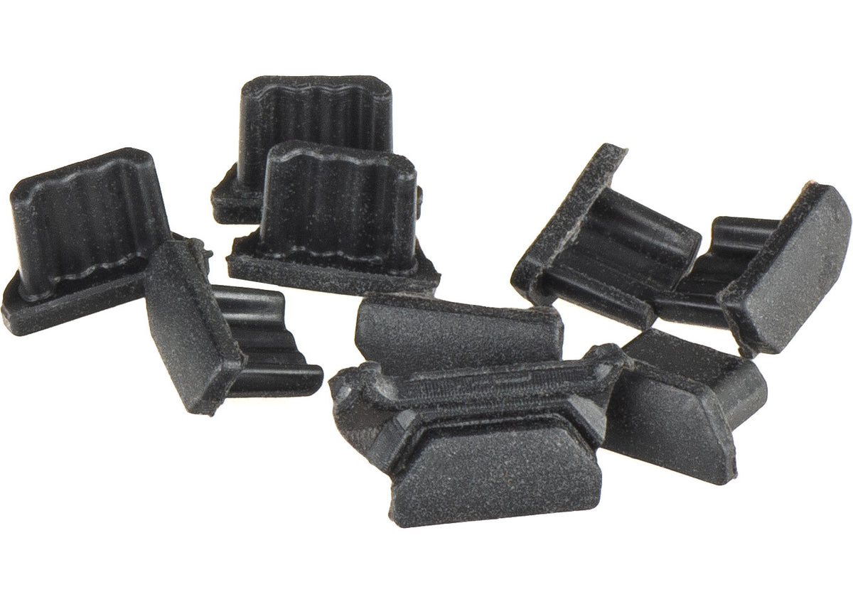 Bouchon anti-poussière port OEM, microUSB, lot de 10 pièces, noir
