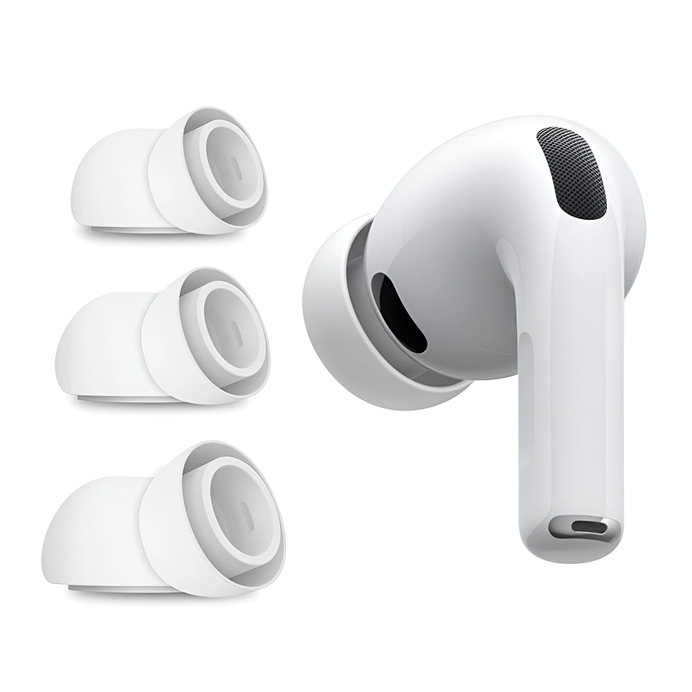Techsuit ET2 oordopjes voor Apple AirPods Pro 3, Maat XS / S / L, Wit