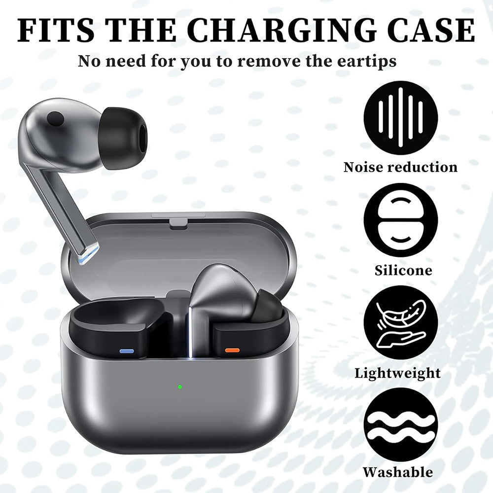 Techsuit ET3 Ohrstöpsel für Samsung Galaxy Buds3 Pro, Größe S / M / L, Schwarz