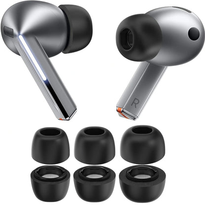 Techsuit ET3 Ohrstöpsel für Samsung Galaxy Buds3 Pro, Größe S / M / L, Schwarz