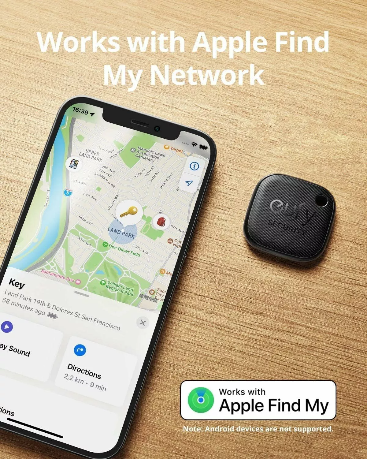 Eufy Security SmartTrack Link pour iOS Series, Lot de 4 pièces, Noir E87B0012