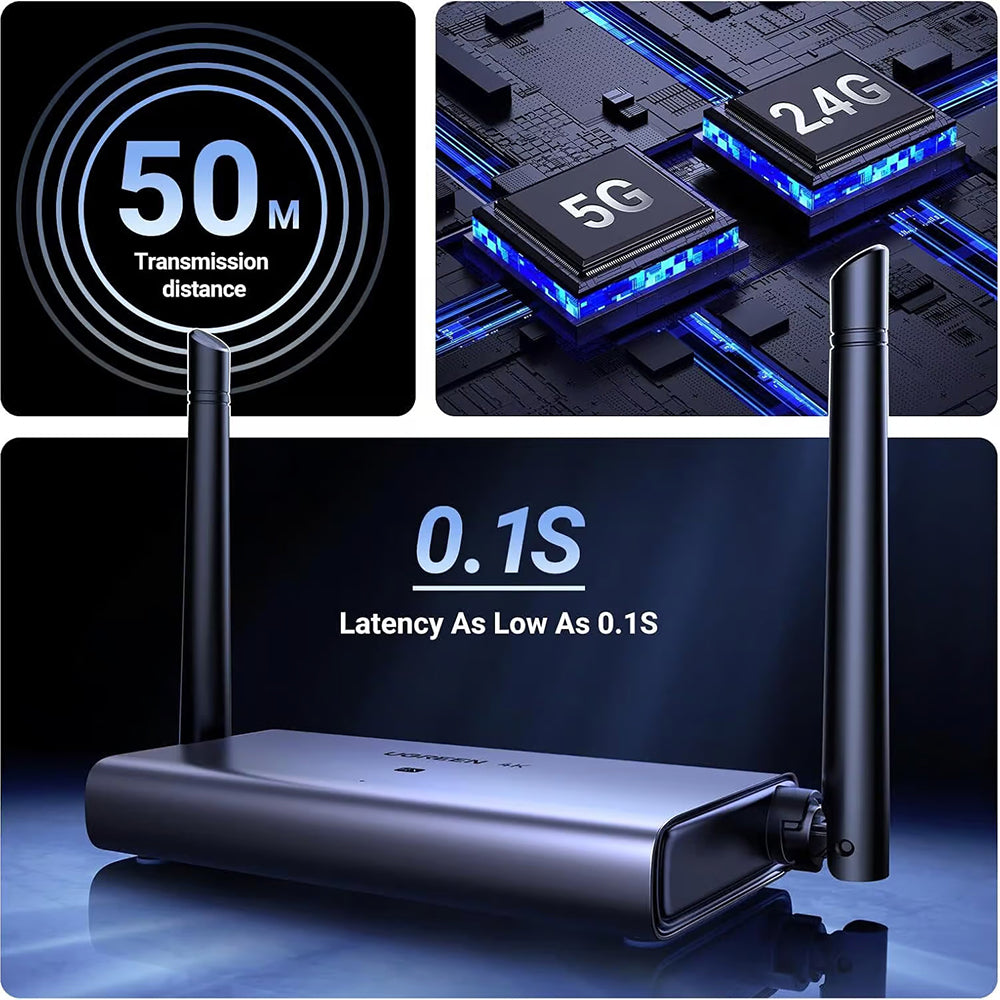 UGREEN CM586 Draadloze HDMI Extender, 4K, Zwart