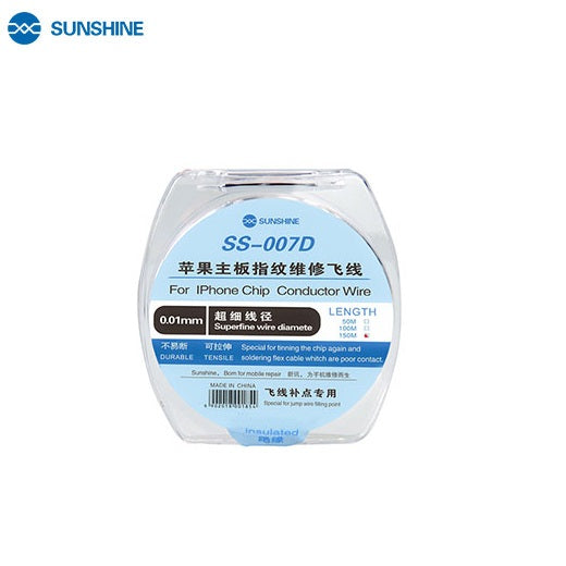 Fil de cuivre Sunshine SS-007D, 0,01 mm, 150 m
