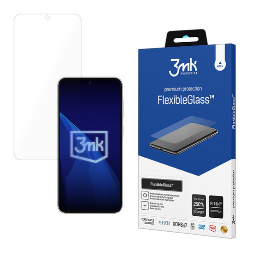 3MK FlexibleGlass schermbeschermfolie voor Samsung Galaxy A57 5G, Flexibel Glas, Volledige Lijm