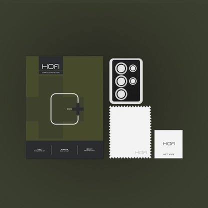 Beschermfolie Achtercamera HOFI CamRing PRO+ voor Samsung Galaxy S25 Ultra S938, Gehard Glas, Zwart