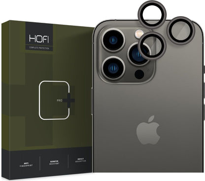 Beschermfolie Tech-Protect CamRing PRO+ voor de achtercamera van Apple iPhone 14 Pro Max / 14 Pro, Gehard Glas, Zwart