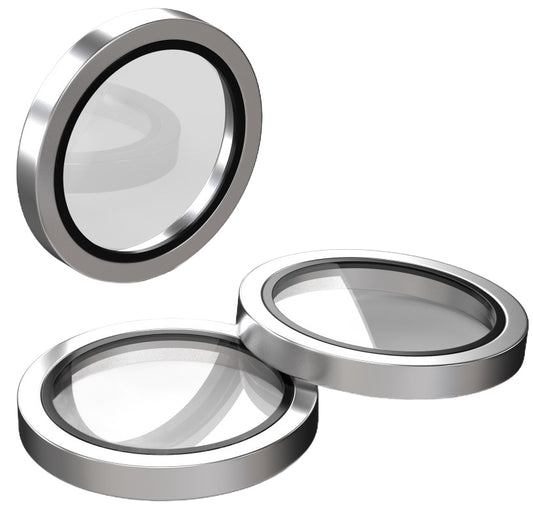 Achtercamera Beschermfolie Etteri voor Apple iPhone 16 Pro Max / 16 Pro, Gehard Glas, Grijs