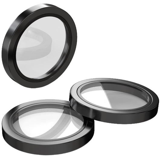 Achtercamera Beschermfolie Etteri voor Apple iPhone 16 Pro Max / 16 Pro, Gehard Glas, Zwart