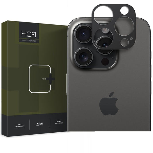 HOFI ALUCAM PRO+ Achtercamera Beschermend Frame voor Apple iPhone 15 Pro Max / 15 Pro, Zwart