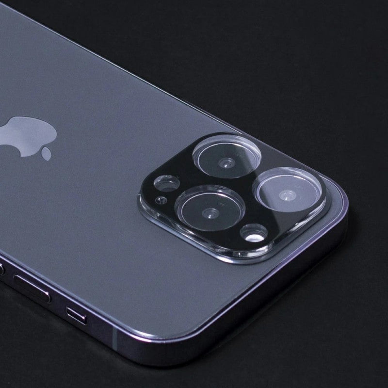 Beschermfolie Achtercamera WZK voor Apple iPhone 17 Pro, Gehard Glas, Set van 2 stuks, Zwart