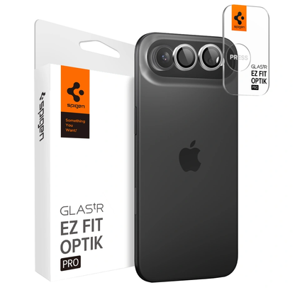 Film de protection pour caméra arrière Spigen GlastR EZ FIT Optik Pro pour Apple iPhone 17 Air, Verre Trempé, Argenté