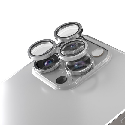 Etteri Rückkamera-Schutzfolie für Apple iPhone 16 Pro Max / 16 Pro, gehärtetes Glas, Grau