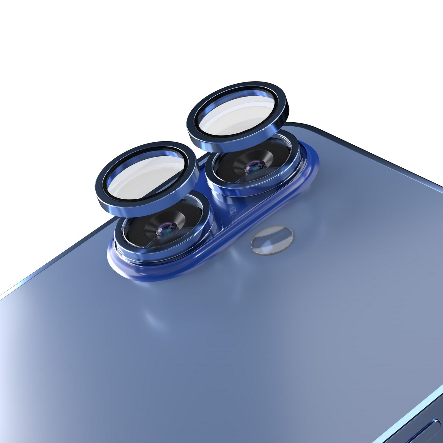 Achtercamera Beschermfolie Etteri voor Apple iPhone 16 Plus / 16, Gehard Glas, Blauw