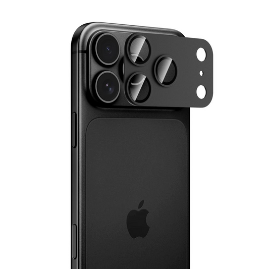 Beschermfolie Achtercamera Tech-Protect CamFull Fit+ voor Apple iPhone 18 Pro Max, Gehard Glas, Zwart