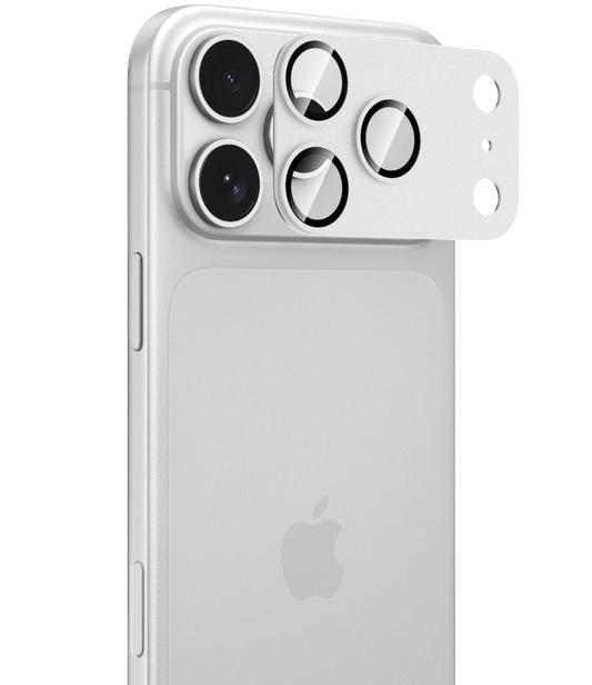 Schutzfolie für die Rückkamera Tech-Protect CamFull Fit+ für Apple iPhone 18 Pro Max, gehärtetes Glas, silberfarben