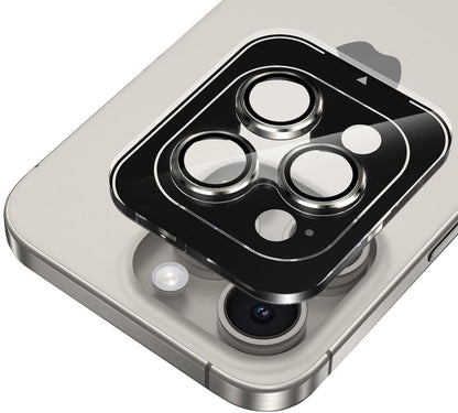 Beschermfolie Tech-Protect CamRing PRO+ voor de achtercamera van Apple iPhone 14 Pro Max / 14 Pro, Gehard Glas, Zwart