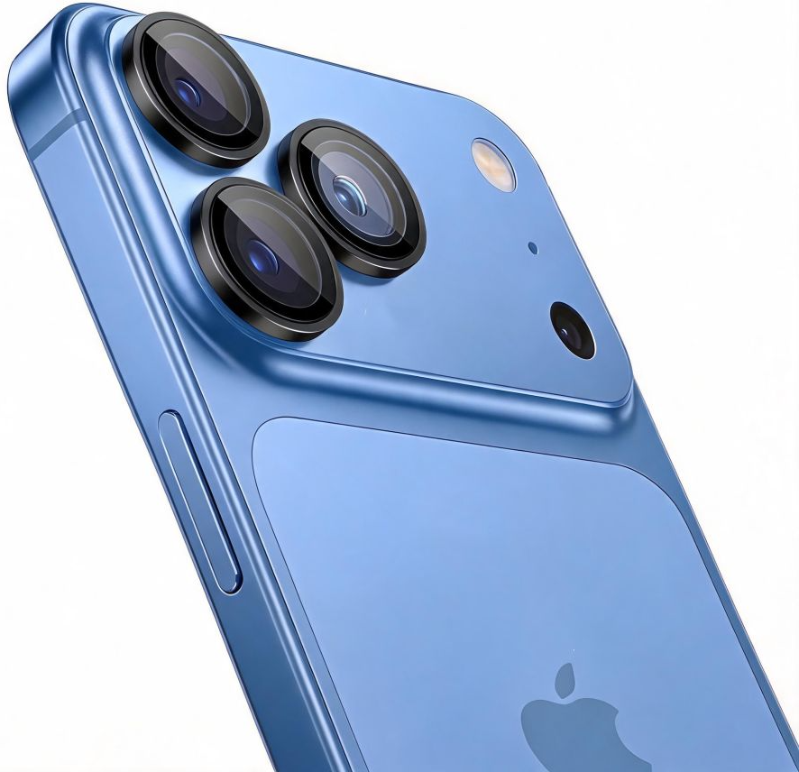 Beschermfolie Achtercamera Tech-Protect CamRing Fit+ voor Apple iPhone 18 Pro / 18 Pro Max, Gehard Glas, Zwart