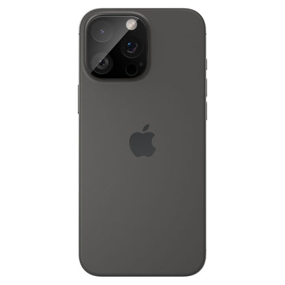 Spigen Optik Beschermfolie voor Achtercamera van Apple iPhone 15 Pro Max / 15 Pro, Glasbeschermd, Volledig gelijmd, Set 2 stuks, Zwart AGL05273 