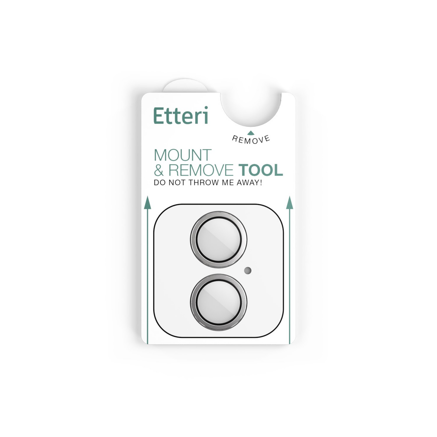 Achtercamera Beschermfolie Etteri voor Apple iPhone 17, Gehard Glas, Wit