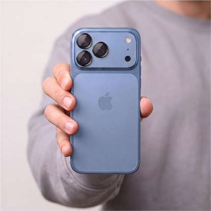 Beschermfolie Achtercamera Tech-Protect CamRing Fit+ voor Apple iPhone 18 Pro / 18 Pro Max, Gehard Glas, Zwart