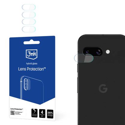 3MK Protection Achtercamera Beschermfolie voor Google Pixel 9a, Flexibel Glas, Set van 4 Stuks, Transparant