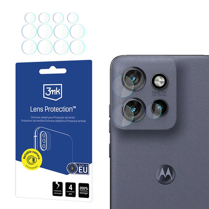 Beschermfolie Achtercamera 3MK Protection voor Motorola Edge 60 Neo, Flexibel Glas, Set van 4 stuks, Transparant