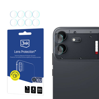 3MK Protection Achtercamera Beschermfolie voor Nothing Phone (4b), Gehard Glas, Set van 4 Stuks, Transparant