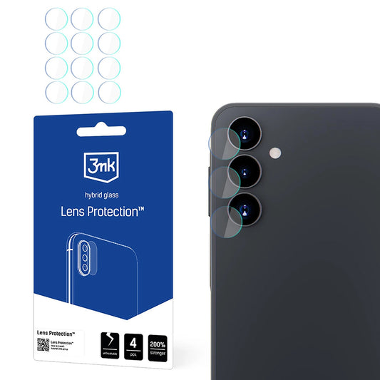 3MK Protection Achtercamera Beschermfolie voor Samsung Galaxy A16 5G A166 / A16 4G A165, Flexibel Glas, Set van 4 Stuks, Transparant