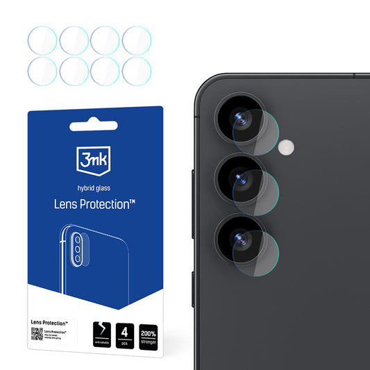 3MK Protection Achtercamera Beschermfolie voor Samsung Galaxy S25 S931, Flexibel Glas, Set van 4 Stuks, Transparant