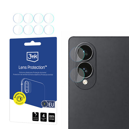 3MK Schutzfolie für die Rückkamera des Samsung Galaxy Z Fold8 F971, gehärtetes Glas, 4er-Set, transparent