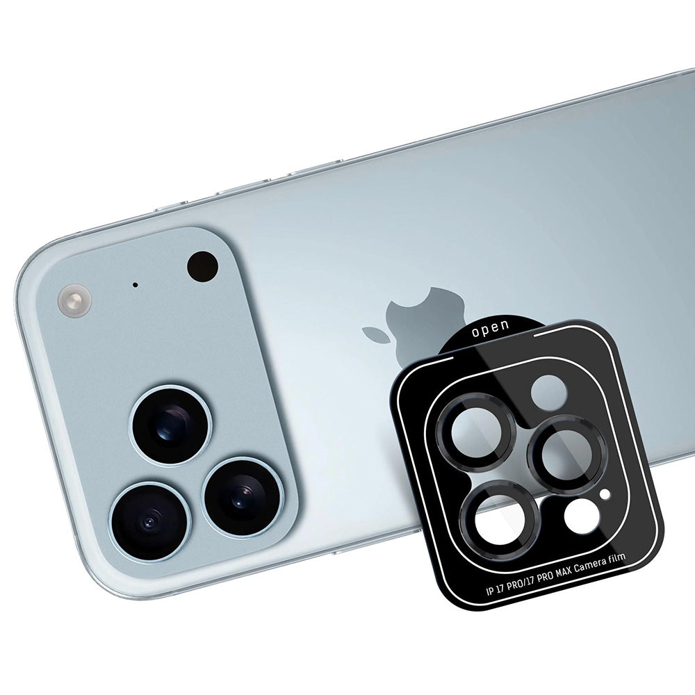 Beschermfolie Achtercamera 3MK Protection Pro voor Apple iPhone 17 Pro Max / 17 Pro, Gehard Glas, Zwart