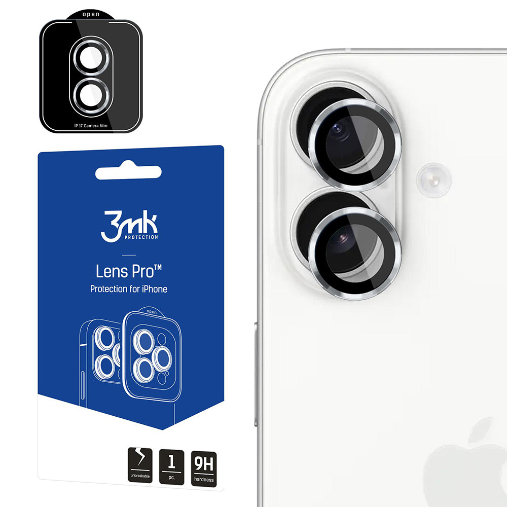 Beschermfolie Achtercamera 3MK Protection Pro voor Apple iPhone 17, Gehard Glas, Zilverkleurig