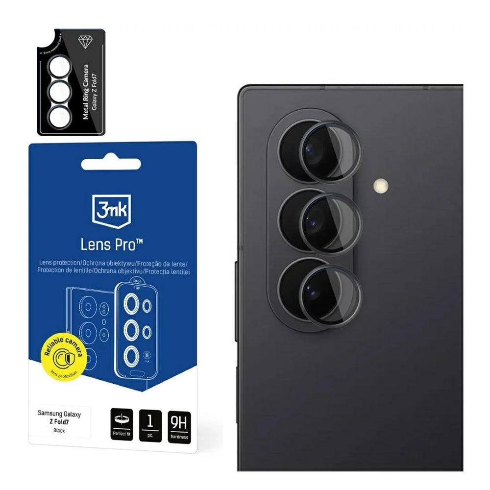 3MK Protection Pro Rückkamera-Schutzfolie für Samsung Galaxy Z Fold7 F966, gehärtetes Glas, transparent