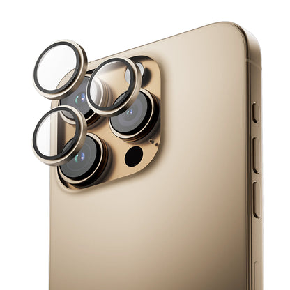 Anank AR Achtercamera Beschermfolie voor Apple iPhone 16 Pro Max / 16 Pro, Gehard Glas, Goudkleurig