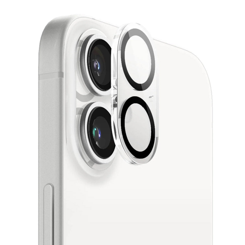 Film de protection pour caméra arrière Anank Guard pour Apple iPhone 16 Plus / 16, Verre trempé, Noir