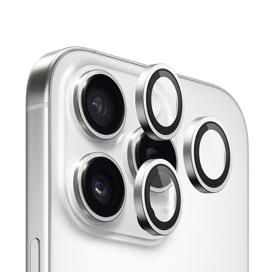 Film de protection pour caméra arrière Blueo 99 Anti-Réfléchissant HD pour Apple iPhone 16 Pro Max / 16 Pro, Verre trempé, Argenté