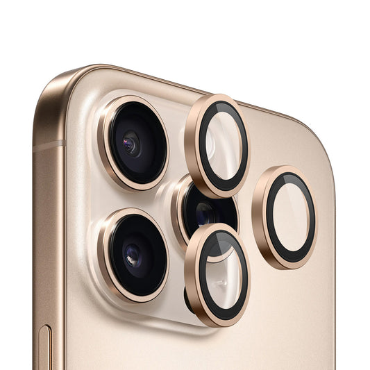 Film de protection pour caméra arrière Blueo 99 Anti-Réflexion HD pour Apple iPhone 16 Pro Max / 16 Pro, Verre trempé, Bronze