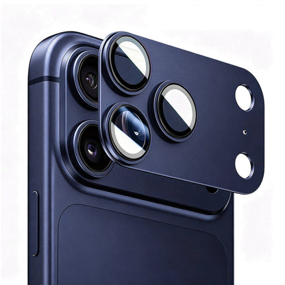 Blueo Integrated Metal beschermfolie voor de achtercamera van Apple iPhone 17 Pro, gehard glas, donkerblauw