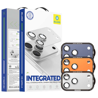 Blueo Integrated Metal beschermfolie voor de achtercamera van Apple iPhone 17 Pro, gehard glas, donkerblauw