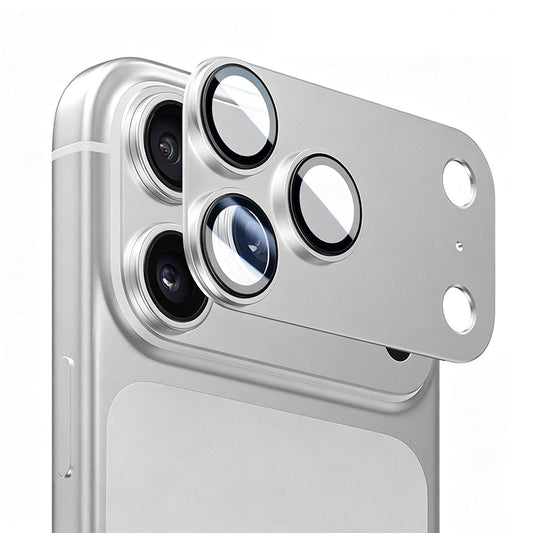 Blueo Integrated Metal Schutzfolie für die Rückkamera für Apple iPhone 17 Pro, gehärtetes Glas, Silberfarben