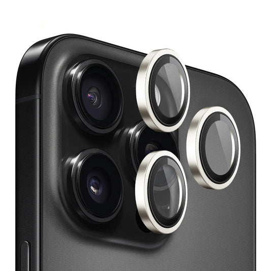 Blueo Metal Frame Achtercamera Beschermfolie voor Apple iPhone 14 Pro Max / 14 Pro, Gehard Glas, Goudkleurig