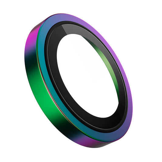 Blueo Metal Frame Achtercamera Beschermfolie voor Apple iPhone 14 Pro Max / 14 Pro, Gehard Glas, Multicolor