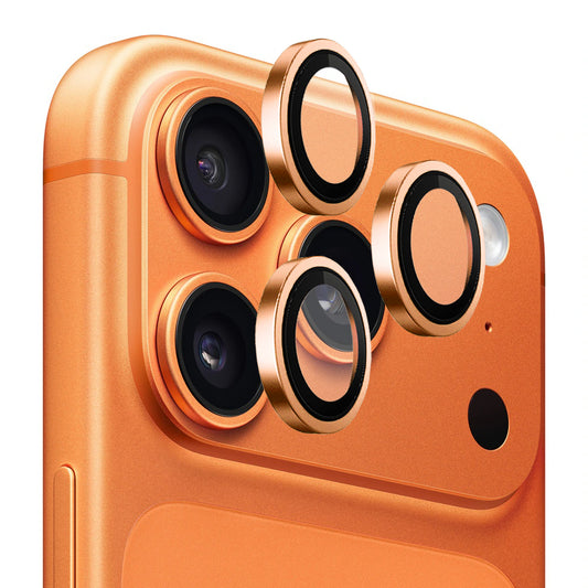Schutzfolie Blueo Metal Frame für die Rückkamera des Apple iPhone 17 Pro Max / 17 Pro, gehärtetes Glas, Orange