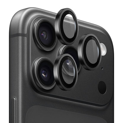 Blueo Metal Frame-beschermfolie voor de achtercamera van Apple iPhone 18 Pro / 18 Pro Max, gehard glas, zwart